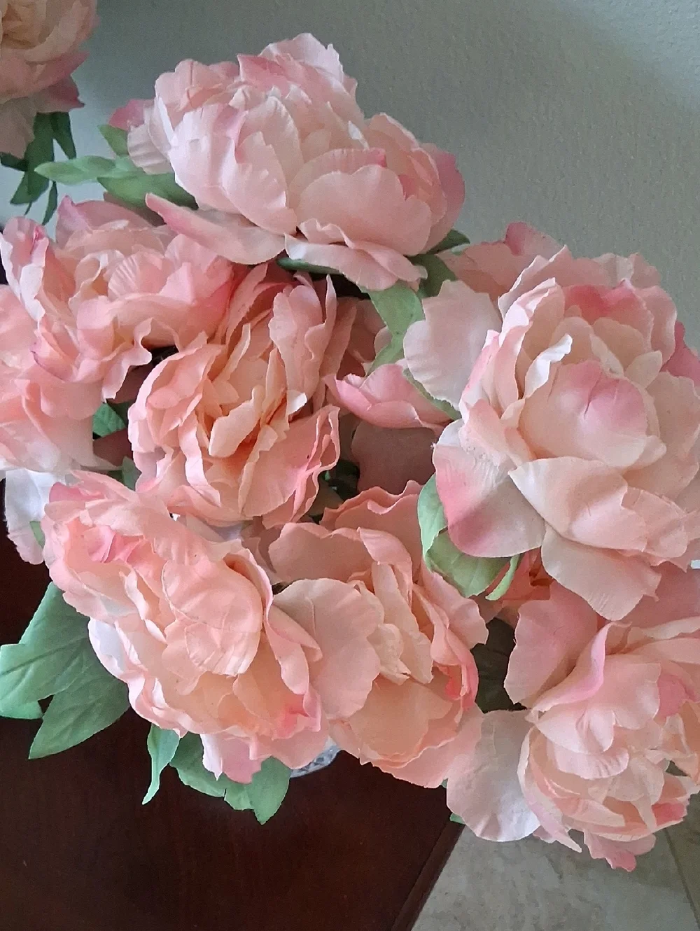 Artificial Silk Flower Pink Peony Flowers - Bundle of 6 Bushes - NWT
